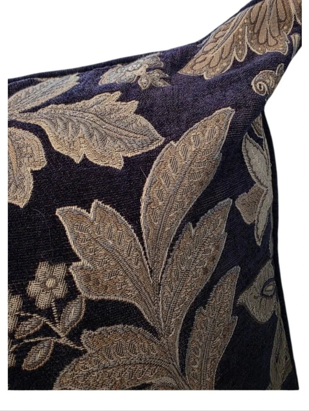NWOT PIER 1 Velvet-Like Pillow In Blues And Tans